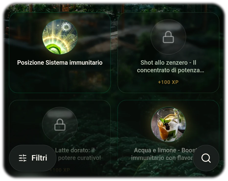 Consigli nutrizionali per obiettivo: anti-infiammazione, pressione, sistema immunitario, fitness