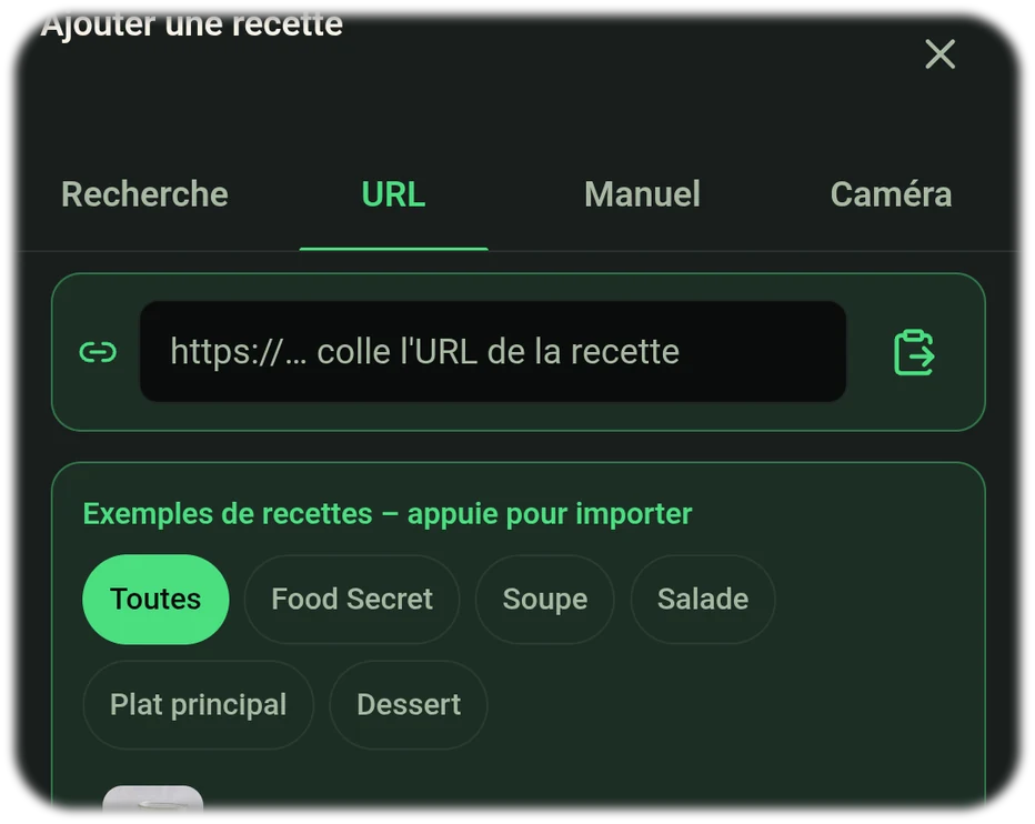 Importer un shot gingembre-curcuma en 1 clic – exemple de lien profond