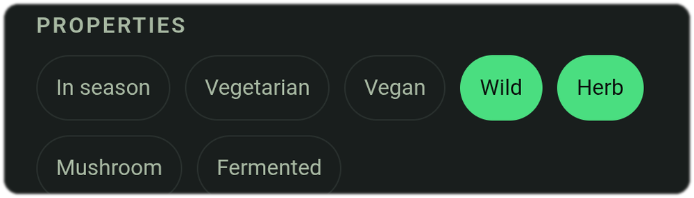 Wild-herbs filter - find wild foods, especially wild herbs, with our filter for wild foods