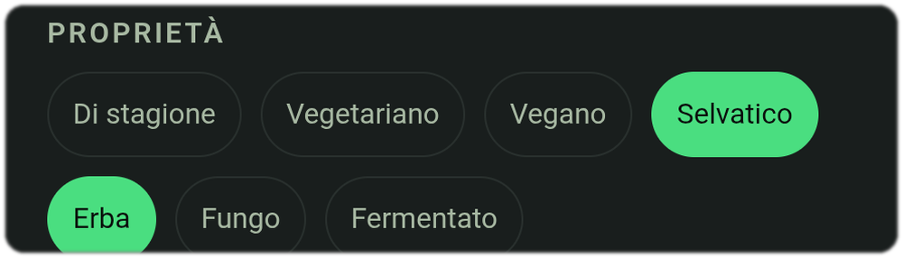 Filtro erbe selvatiche - trova gli alimenti selvatici, in particolare le erbe selvatiche, con il nostro filtro per alimenti selvatici