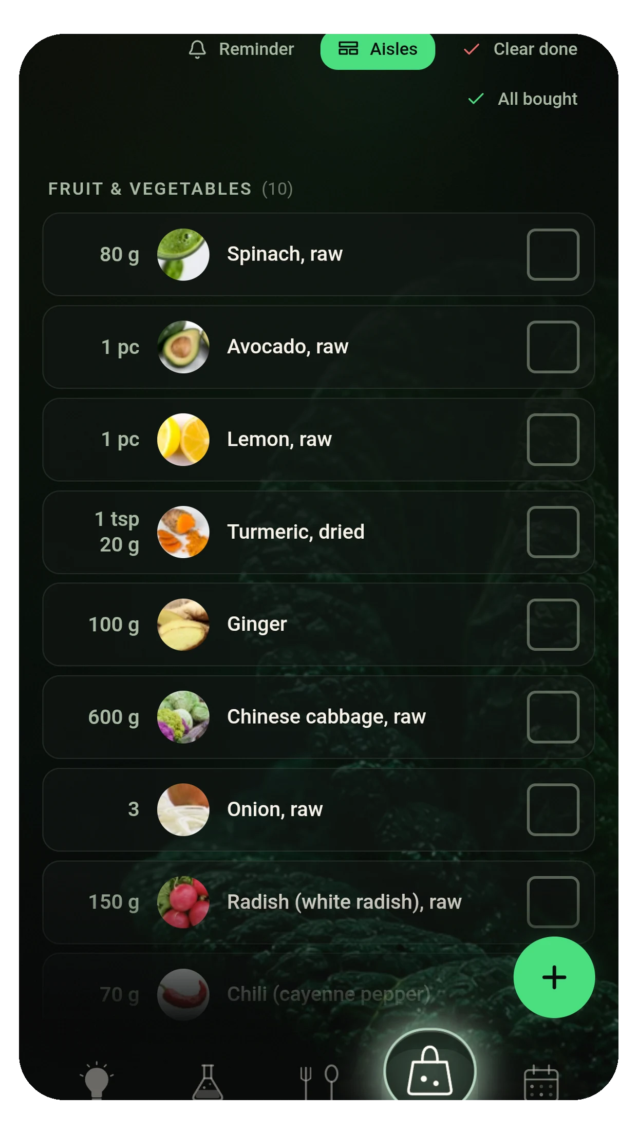 Manage recipes & automatic shopping lists – Food Secrets