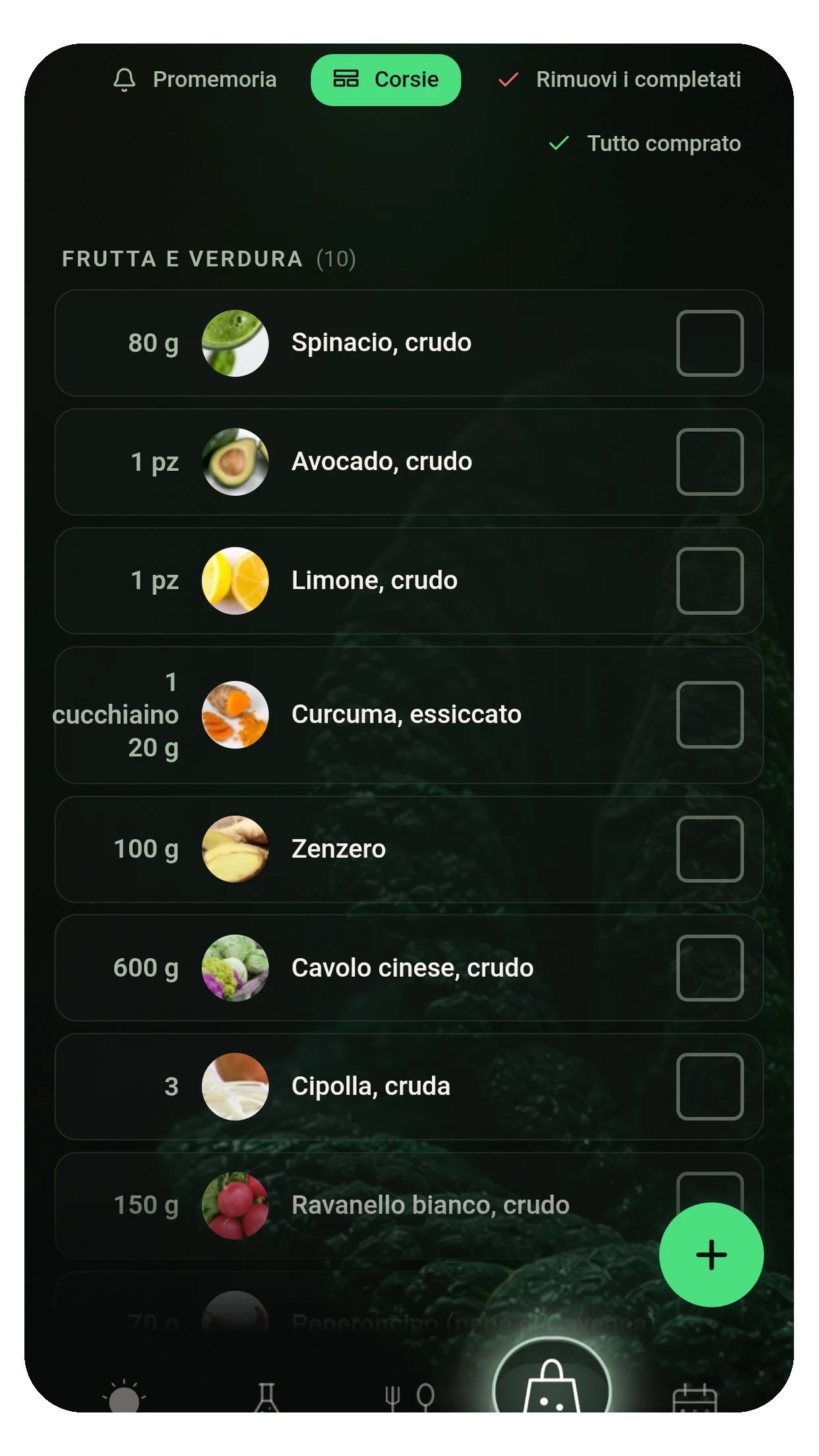 App di ricette dimagranti – analizzare i valori nutrizionali & creare liste della spesa automaticamente