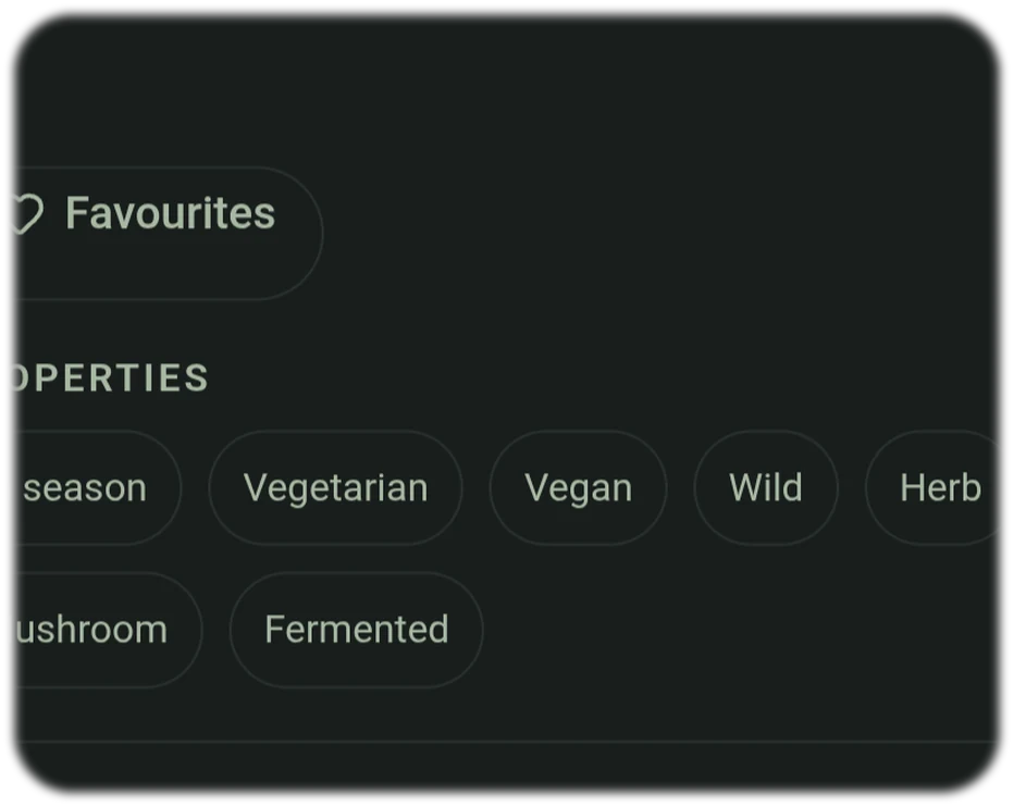 Personalise Food Rankings with favourite foods and nutrients