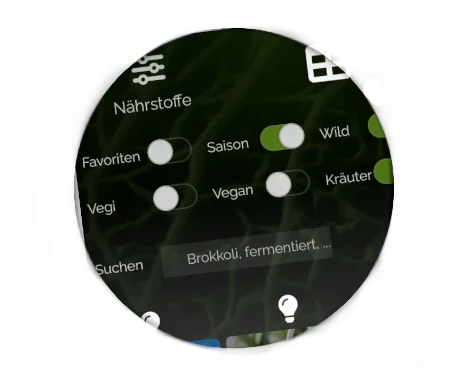 Spezial-Filter für fermentierte Lebensmittel, Probiotika, Präbiotika, Wildkräuter, Heilpilze, Histamin und Allergene