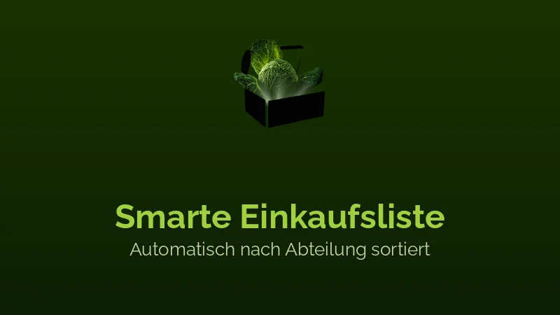 Smart shopping list sorted by supermarket aisle — Food Secrets app