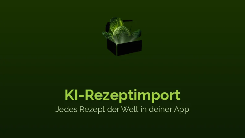 AI recipe import in the Food Secrets app — paste a URL and import the recipe automatically