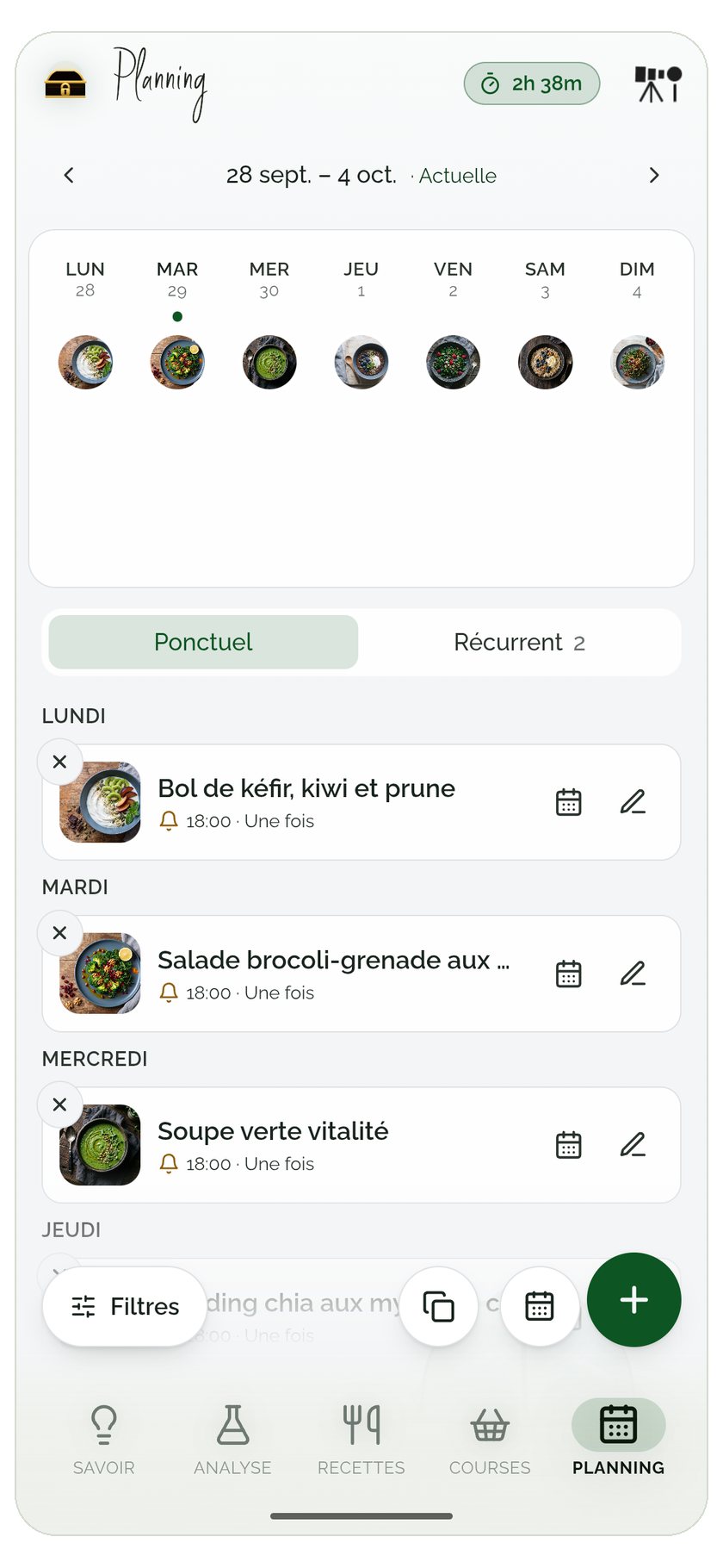 Habitudes & rappels – manger bon pour le cœur avec un plan